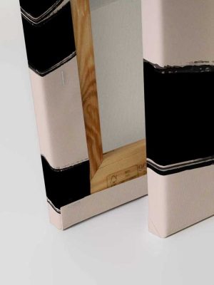 crna geometrijska canvas slika za zid