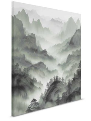 zelena canvas slika sa motivom pejzaza prodaja tapeta