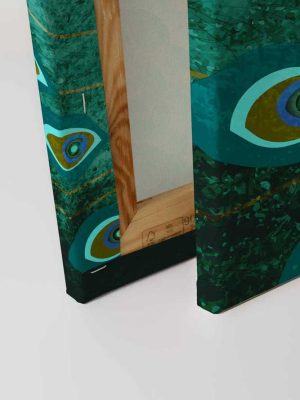 zelena canvas slika za zid