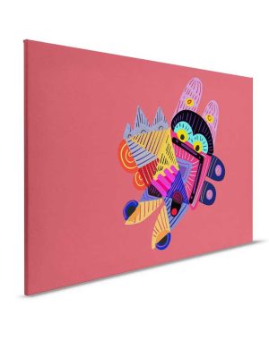 crvena apstraktna canvas slika za zid