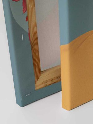 plava canvas slika sa motivom portreta odmah dostupno