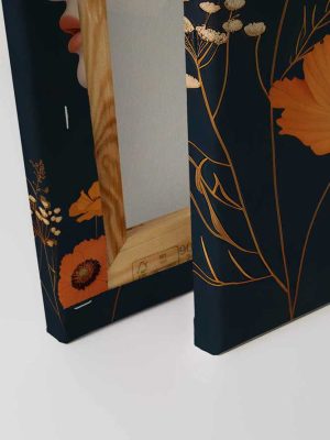 narandzasta canvas slika sa motivom portreta za zid