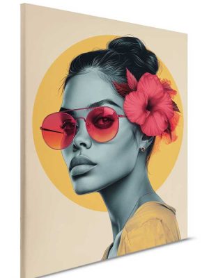 žuta canvas slika sa motivom portreta prodaja tapeta