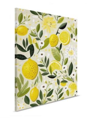 zuta canvas slika sa motivom limuna za zid