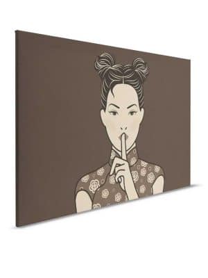 braon canvas slika sa motivom portreta za zid