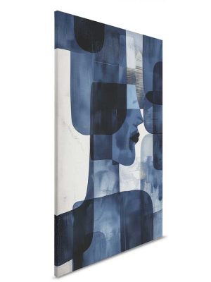 plava apstraktna canvas slika za zid