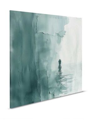 plava apstraktna canvas slika za zid