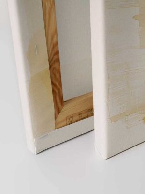 žuta apstraktna canva slika za zid