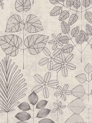 bež tapeta sa lišćem za zid