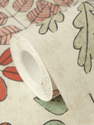 krem tapeta sa lišćem prodaja tapeta