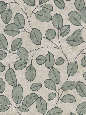 zelena tapeta sa liscem za zid