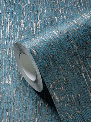 plava jednobojna tapeta za zid