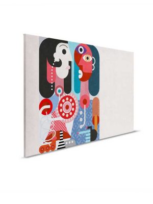 crvena apstratkna canvas slika za zid