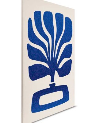 plava apstraktna canvas slika za zid