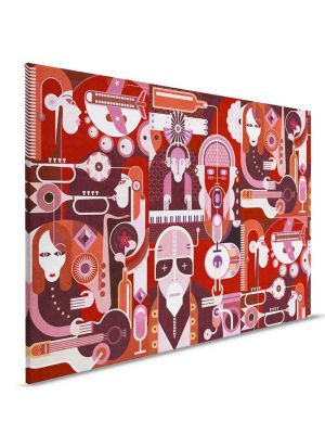 crvena apstraktna canvas slika za zid