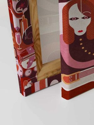 crvena apstraktna canvas slika za zid