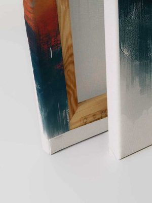 plava canvas slika sa motivom pejzaza za zid