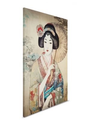 bež canvas slika sa motivom portreta za zid