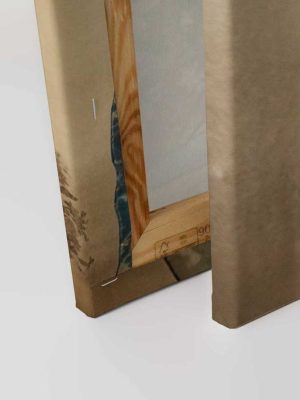 bež canvas slika sa motivom portreta za zid