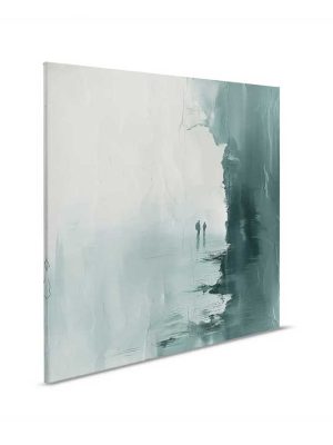 plava apstraktna canvas slika za zid