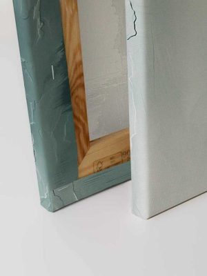 plava apstraktna canvas slika za zid