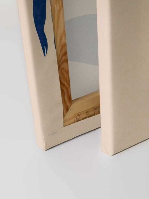 plava apstraktna canvas slika za zid