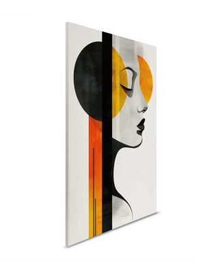 krem apstraktna canvas slika za zid