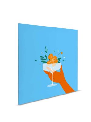 plava canvas slika za zid