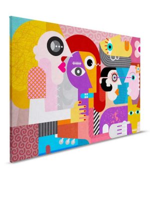 sarena apstraktna canvas slika za zid