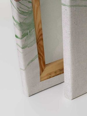 zelena canvas slika sa motivom portreta za zid