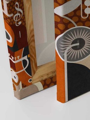 braon apstraktna canvas slika za zid