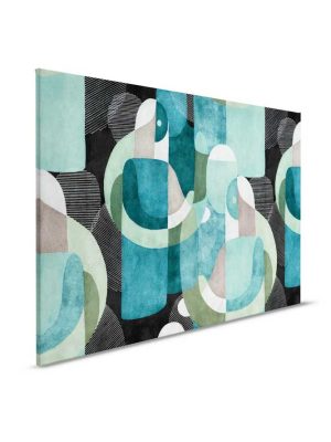 tirkizna apstraktna canvas slika za zid