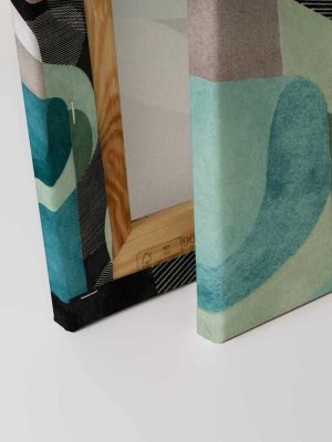 tirkizna apstraktna canvas slika za zid