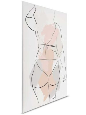 bež apstraktna canvas slika za zid