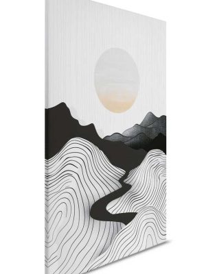 crna canvas slika sa motivom pejzaza za zid