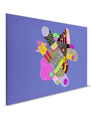 ljubicasta apstraktna canvas slika za zid