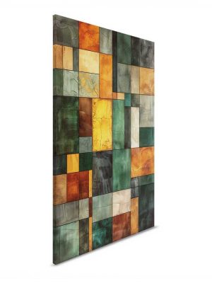 zelena apstraktna canvas slika za zid