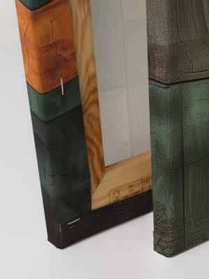 zelena apstraktna canvas slika za zid