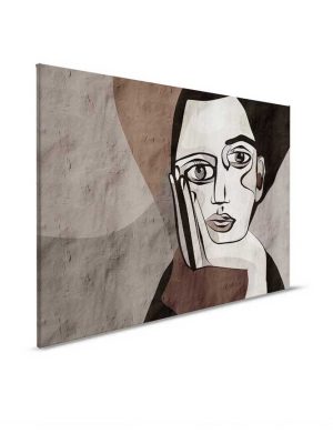 braon canvas slika sa motivom portreta za zid